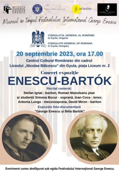 Concert-expoziție ENESCU-BARTÓK la Gyula, Ungaria
